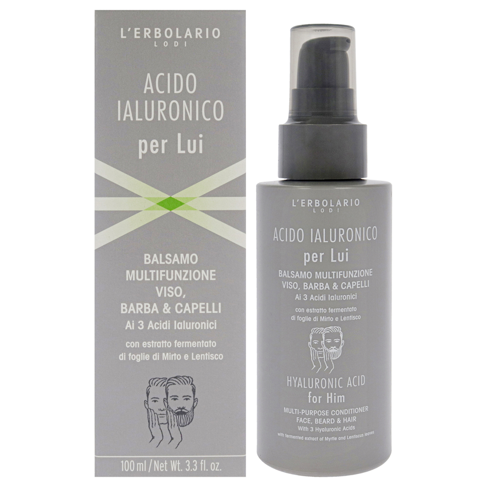 Hyaluronic Acid Multipurpose Conditioner Face Beard and Hair LErbolario 3.3 oz
